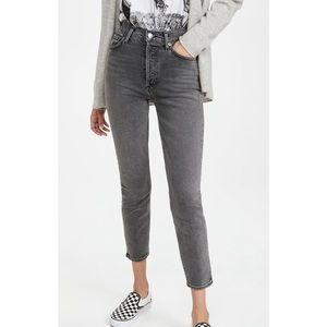 NWOT Agolde Grey Nico Jeans in Size 24